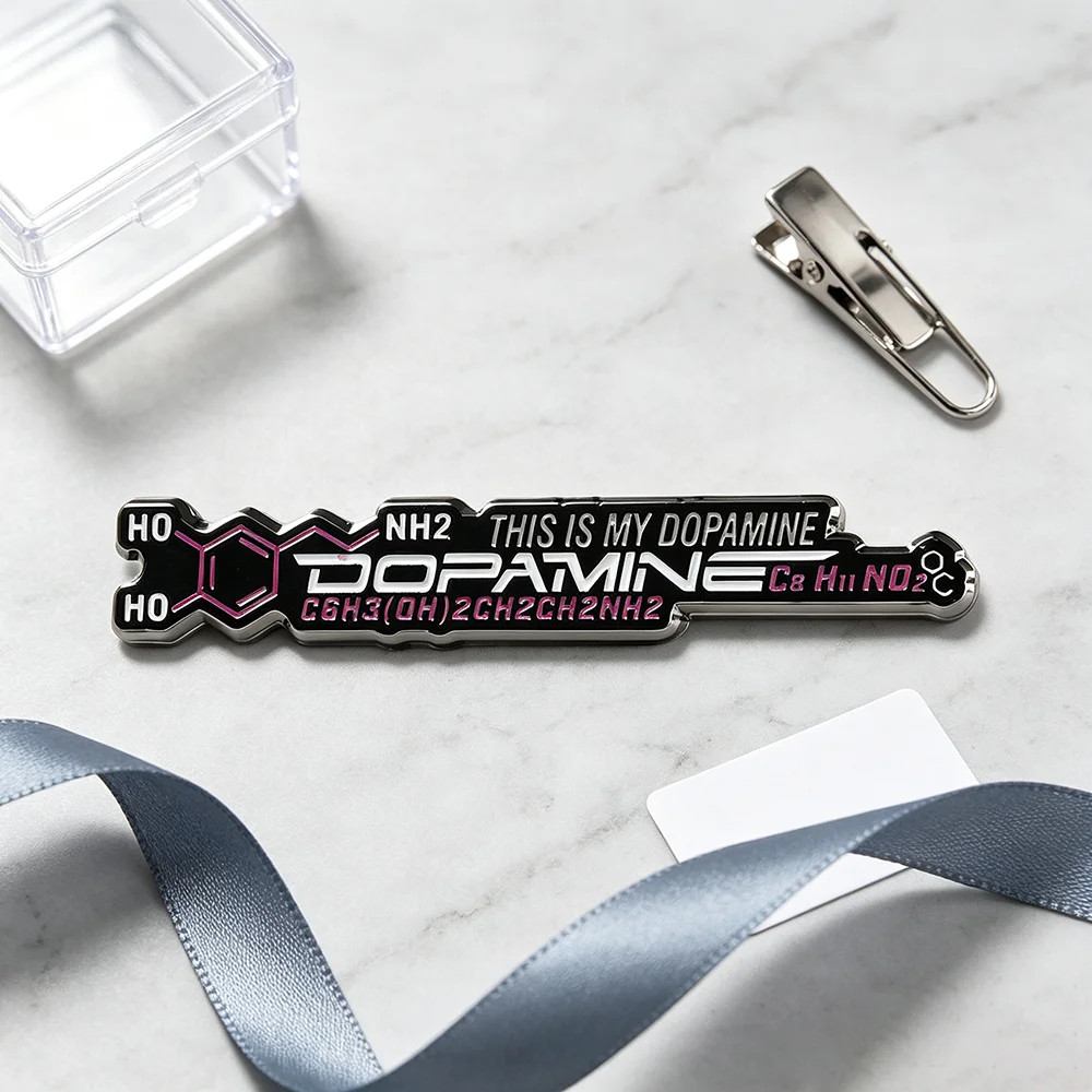 Dopamine Chemical Molecule Enamel Pin This Is My Dopamine Formula Badge Science Chemistry Brooch Backpack Decor Jewelry Gift