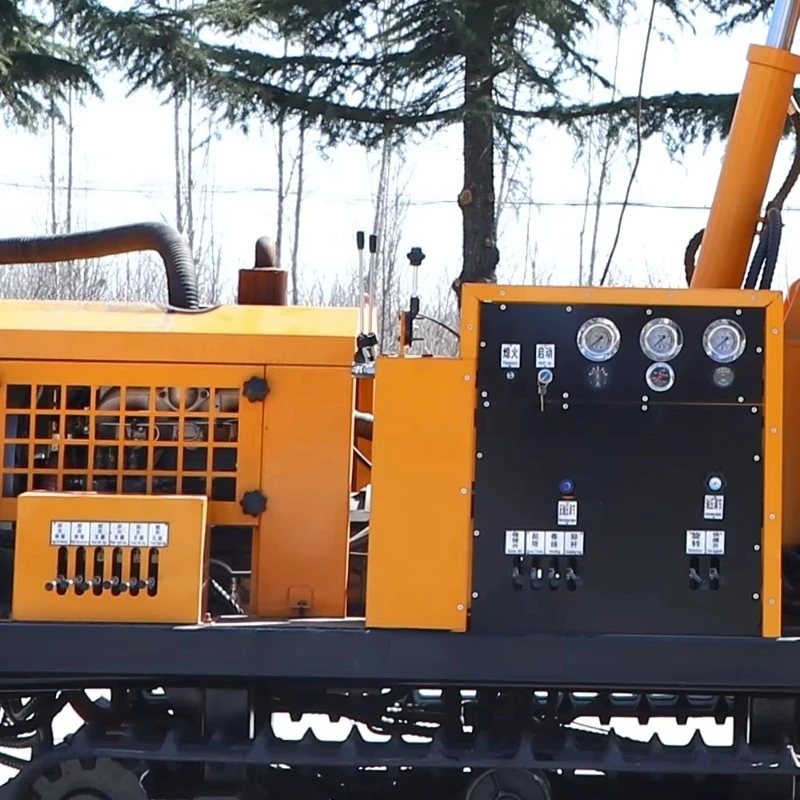 Pneumatic Water Well Drilling Rig 200m Deep DTH Hammer Borehole Machine For Hard Rock With High Pressure Air Compressor System view 3