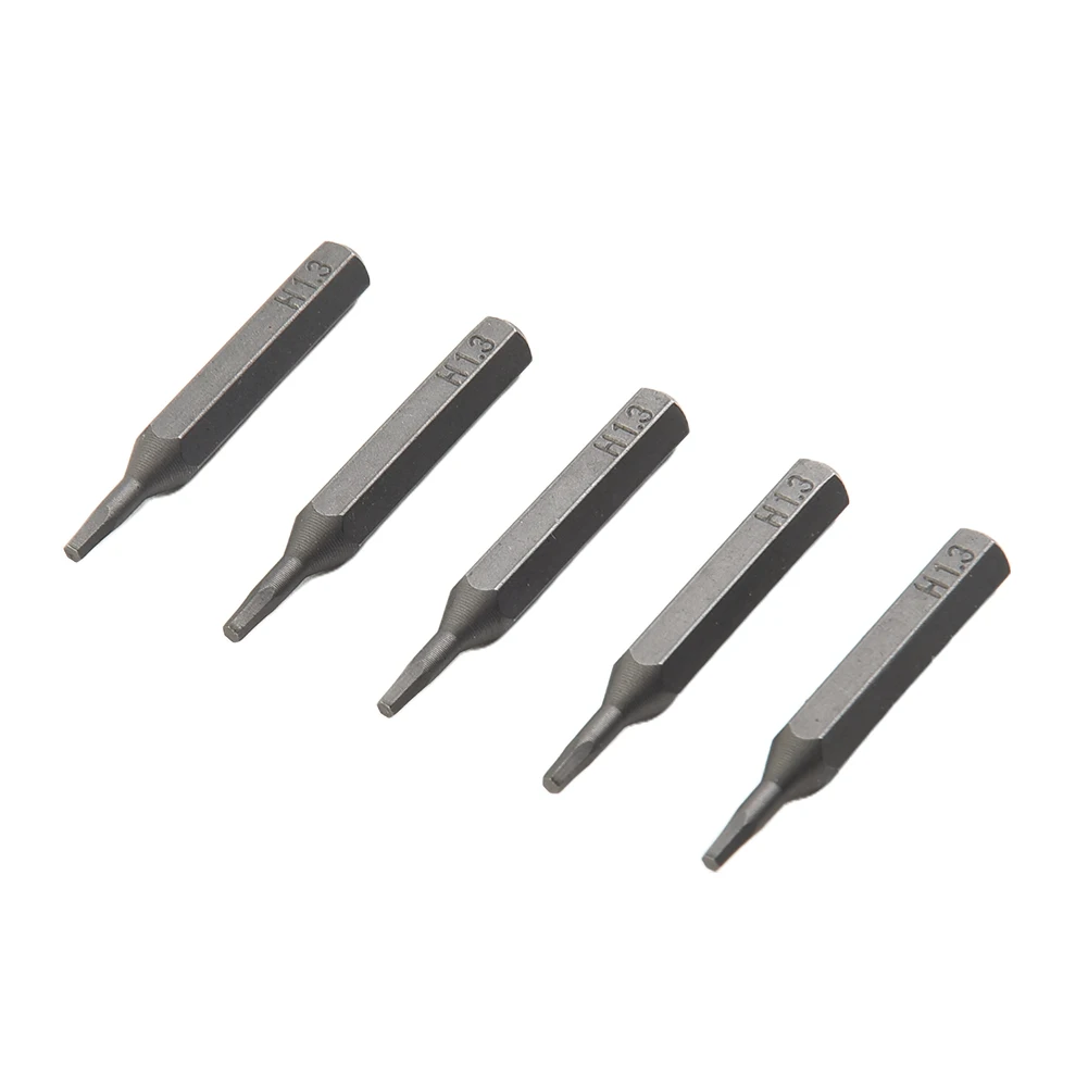 5 peças chave de fenda bit h4 × 28mm pequeno hex chave de fenda h0.7 h0.9 h1.5 h2 h3 h4 4mm h4 encanta equipamento de parafuso da indústria da