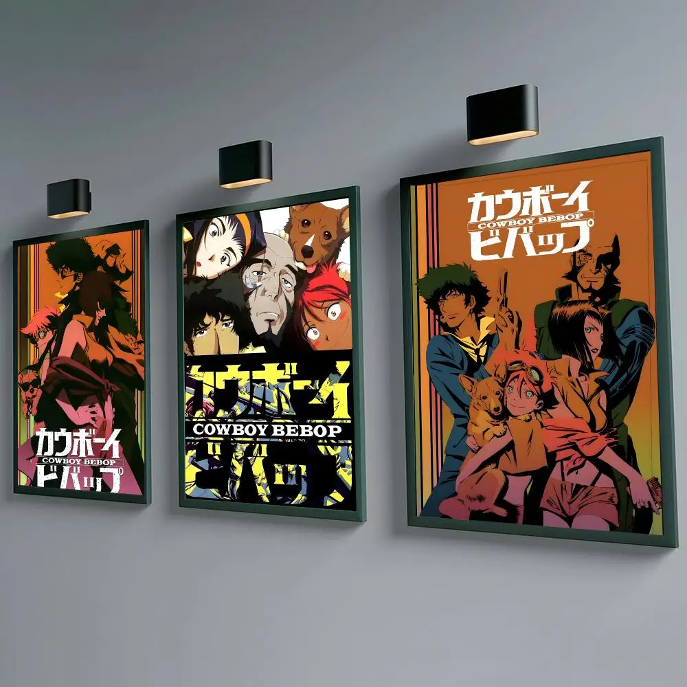 Anime Cowboy Bebop Poster Self-adhesive Waterproof Paper Sticker Coffee House Bar Room Wall Decor