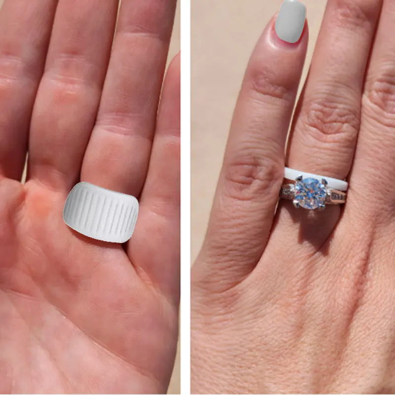 Silicone Ring Protector Fitness Sport Couple Finger Ring Stackable Arc Surface Anti-Scratch Universal Fashion Jewelry Accessory