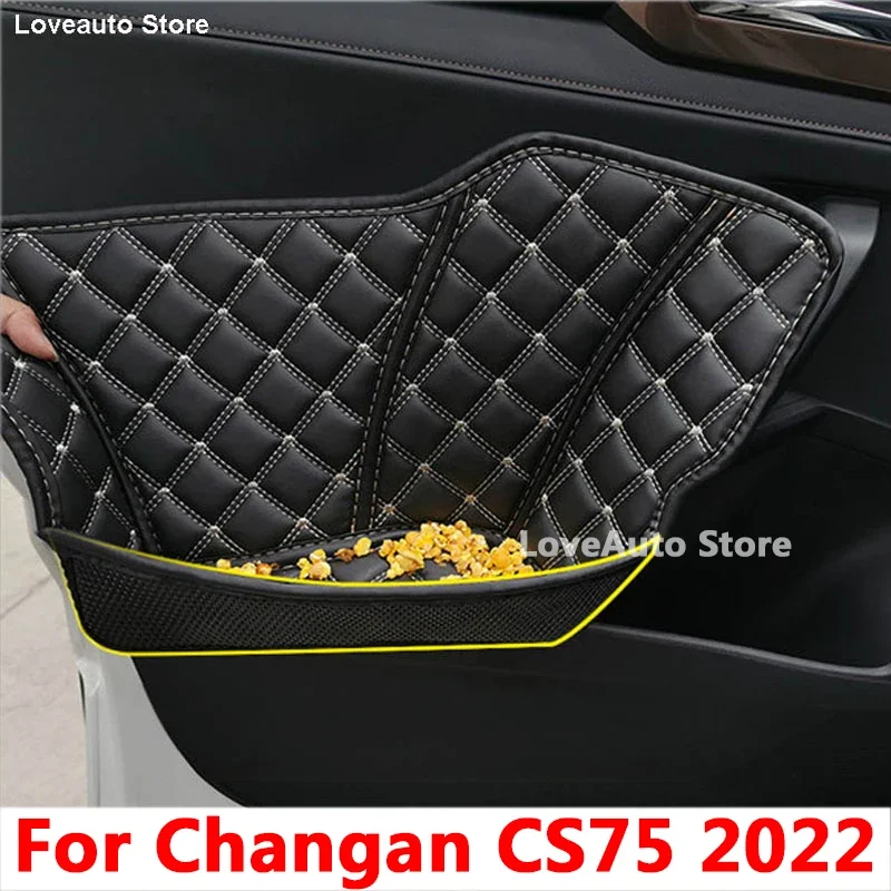 For Changan CS75 2022 Car Front Rear Door Inner Armrest Handle Door Interior Pocket Multifunctional Storage Box Accessories