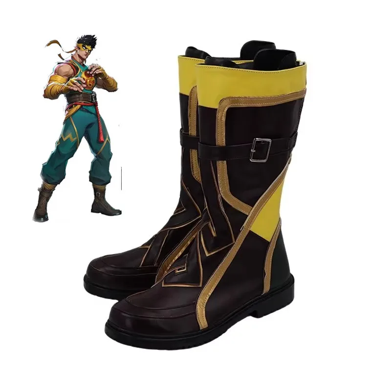 

Костюм для косплея Лин Лэя, Мастера китайских боевых искусств Ironfist, обувь ручной работы из искусственной кожи.