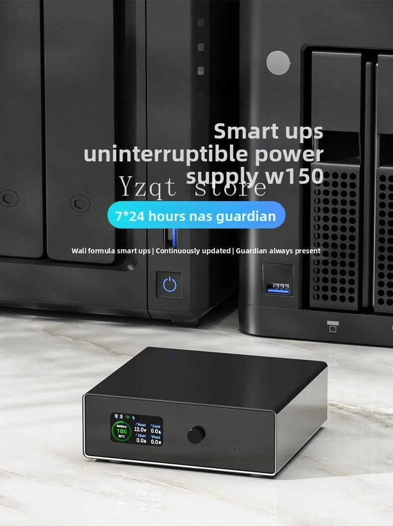NAS Dedicated UPS Uninterruptible Power Supply Call Start Remote Boot Notification Small Synology Pole Space Green Connection