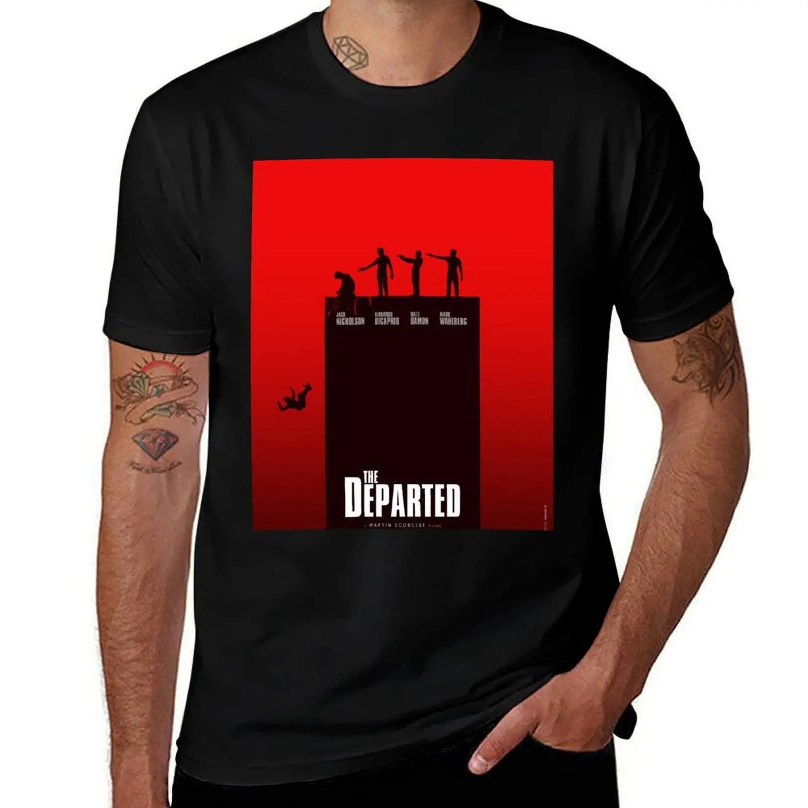 

The Departed Movie Minimalist poster T-Shirt anime figures custom t shirt Louboutins oversized t shirt clothes for men