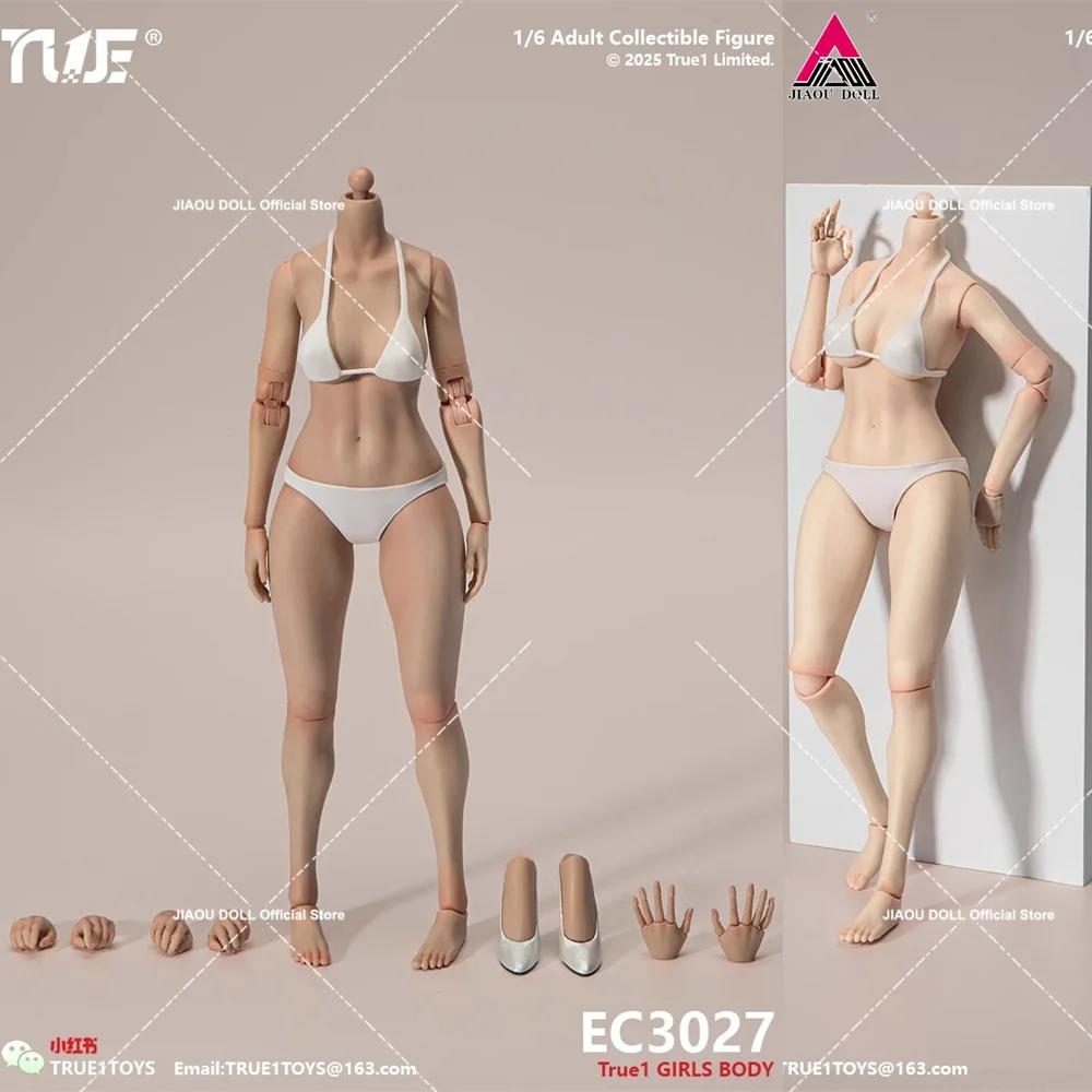 

True1Toys EC3027 EC3028 1/6 Narrow Shoulder Joint Movable Female Body 12'' Fully Articulated Soldier Action Figure Body Model