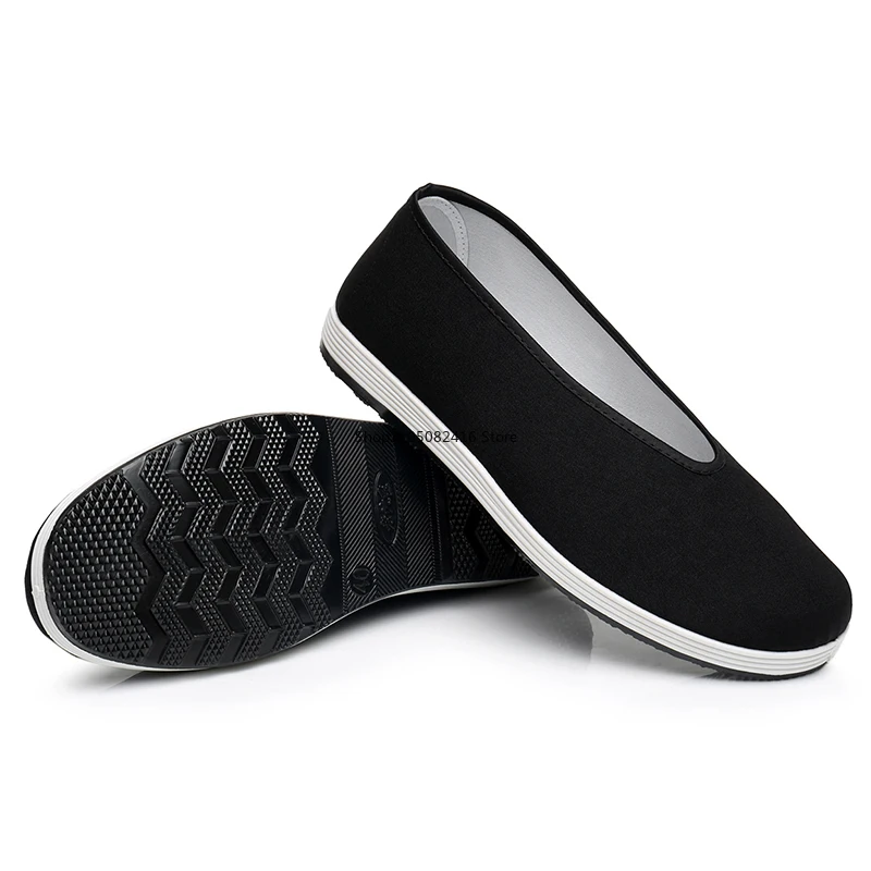 أحذية تاي تشي السوداء فنون الدفاع عن النفس أحذية الكونغ فو الصينية التقليدية القماش أحذية الووشو الرياضية اللياقة البدنية التدريب حذاء رياضة