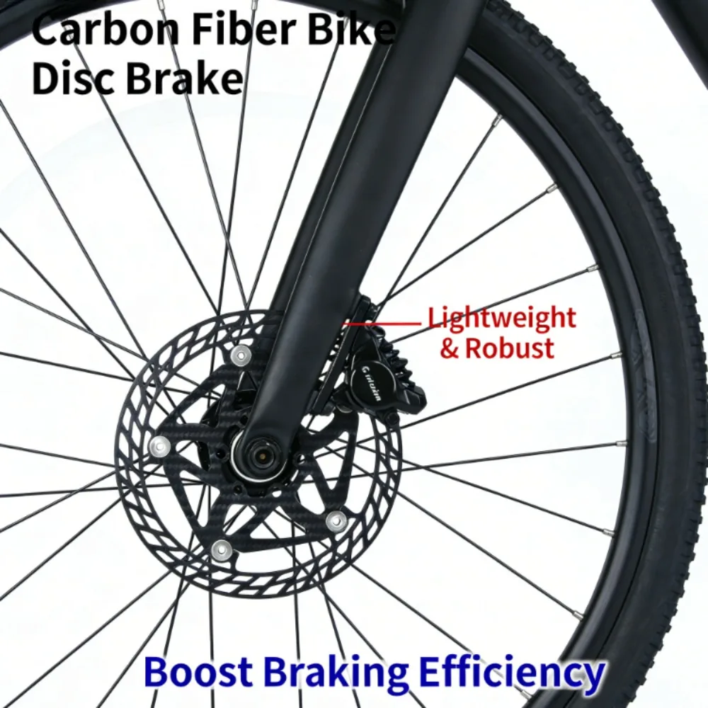 

6-Bolt Floating Carbon Fiber Brake Rotor, 75g Ultralight, 140‑180mm for MTB & Road Bikes