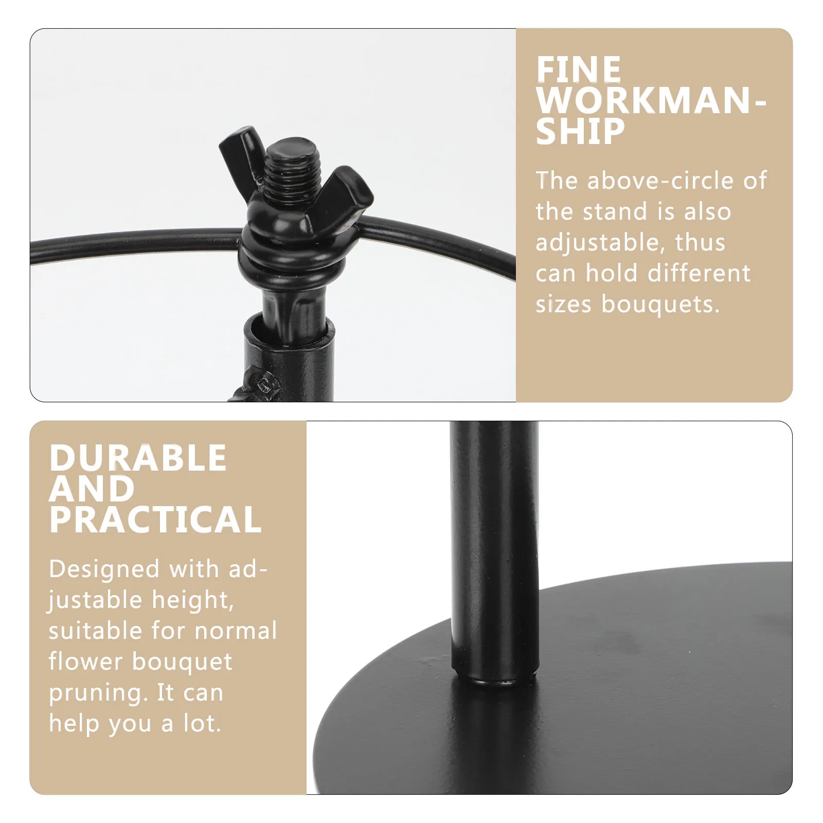 

Adjustable Bouquet Stand Metal Floral Riser For Wedding Flowers Desktop Display Holder Iron Flower Arrangement Rack