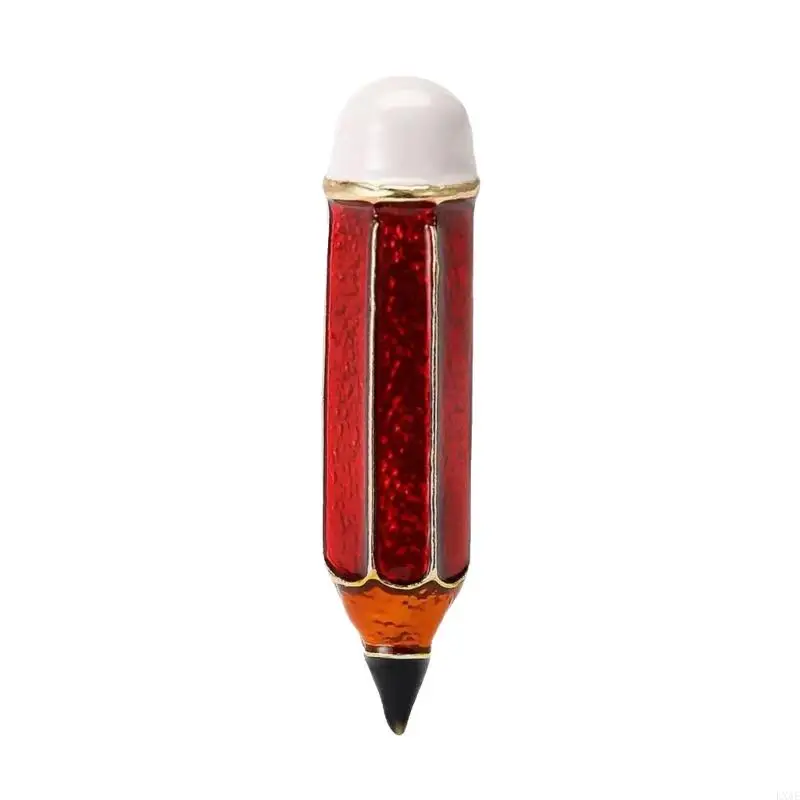  Creative Pencil Theme Enamel Coated Alloy Brooch Pin Stylish Outfit Enhancer