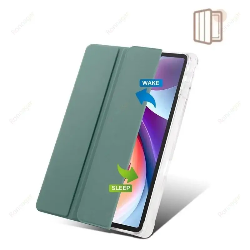 Tablet Cover for Lenovo Xiaoxin Pad 2024 Tab M11 TB-330FU TB-331FC with Pencil Holder Soft Back Funda Lenovo Tab M11 Wake/Sleep