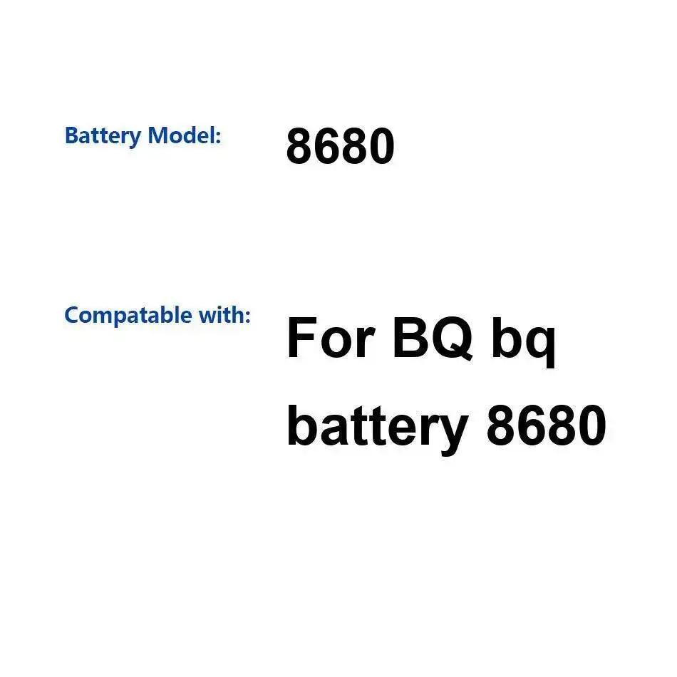 

Долговечный аккумулятор для мобильного телефона емкостью 8680 мАч для BQ 8680