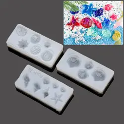 3Pcs DIY Molds Conch for Shell Starfish Shape Silicone Mold Nail Art Template Jewelry Making Resin Mould DIY Crafts