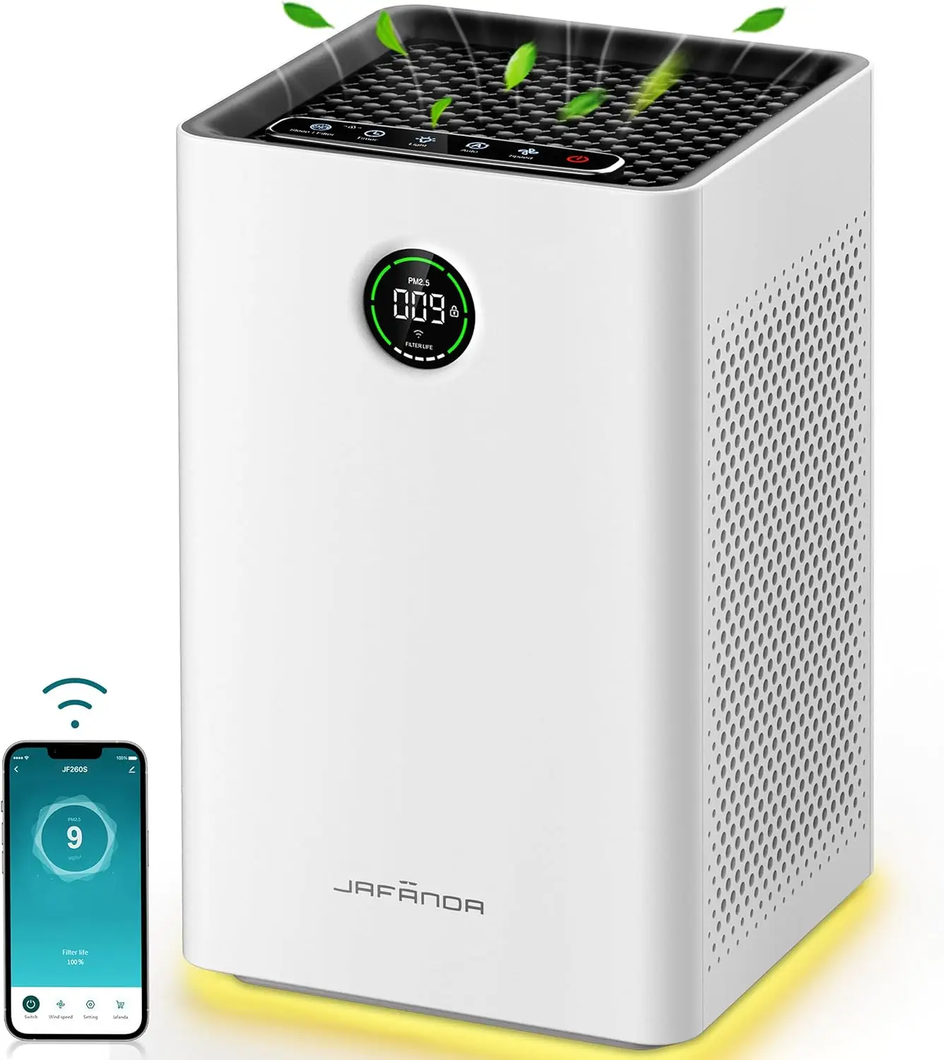 Air Purifiers for Home Large Room, Smart WiFi and Alexa Control, True HEPA 13 Filter Air Cleaner with Activated Carbon, 1190 Ft²