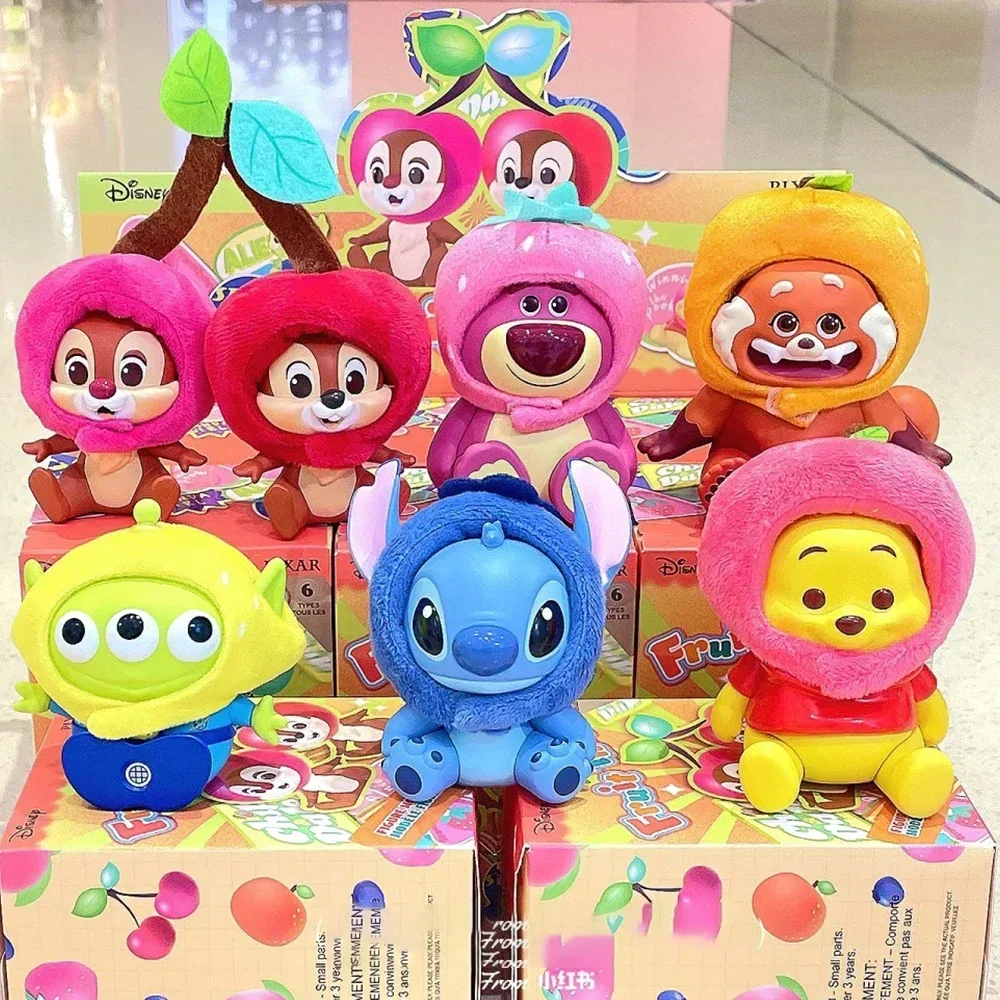 

Disney Stitch Alien Fruit Headgear Series Blind Box Kawaii Anime Figure Mystery Box Cute Doll Model Toys Kids Toys Girls Gifts