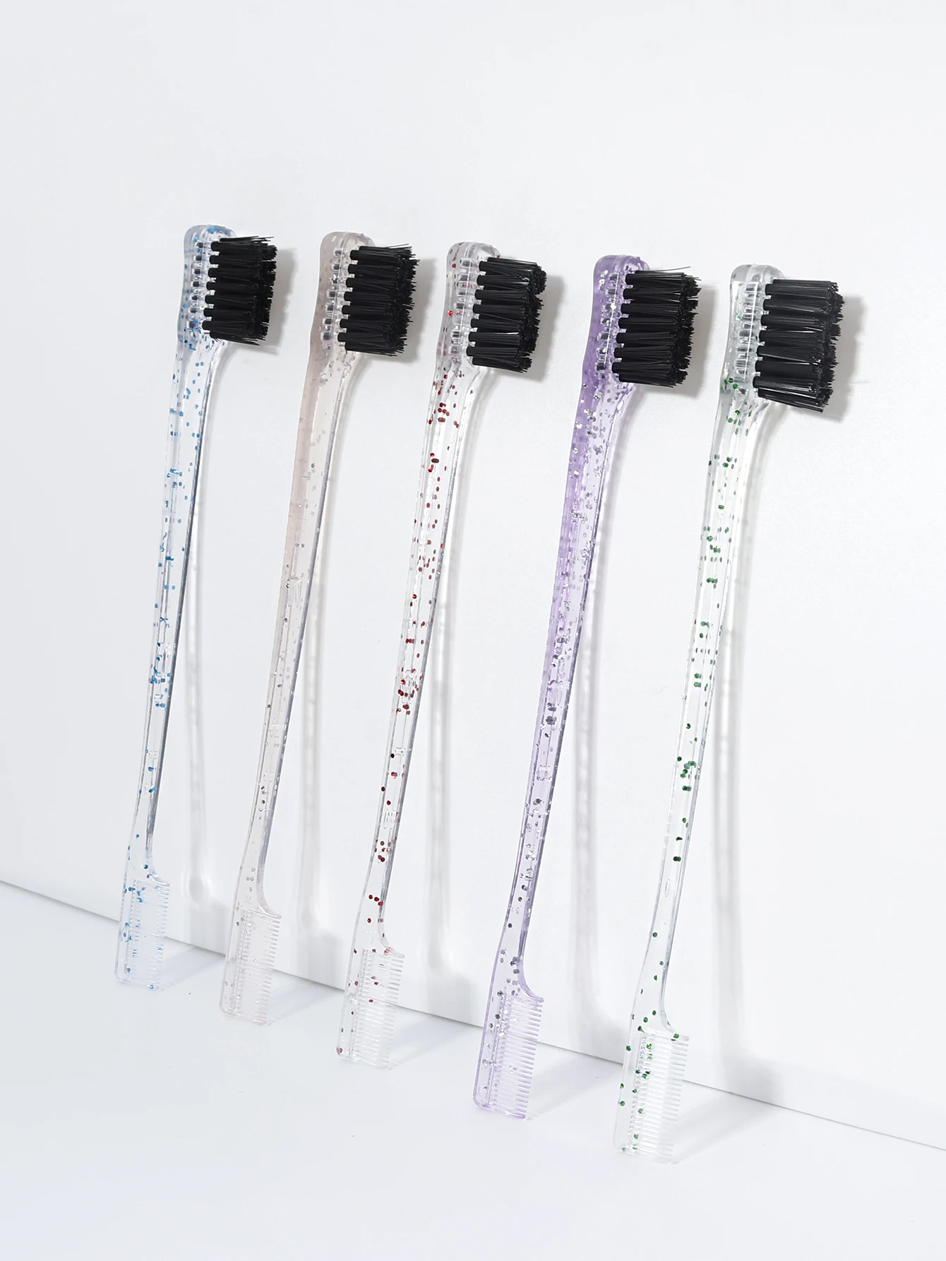 Double-Sided Edge Control Brush, Beauty Natural Styling Hair Edge Brush Eyebrow Brush, Special for Real Hair