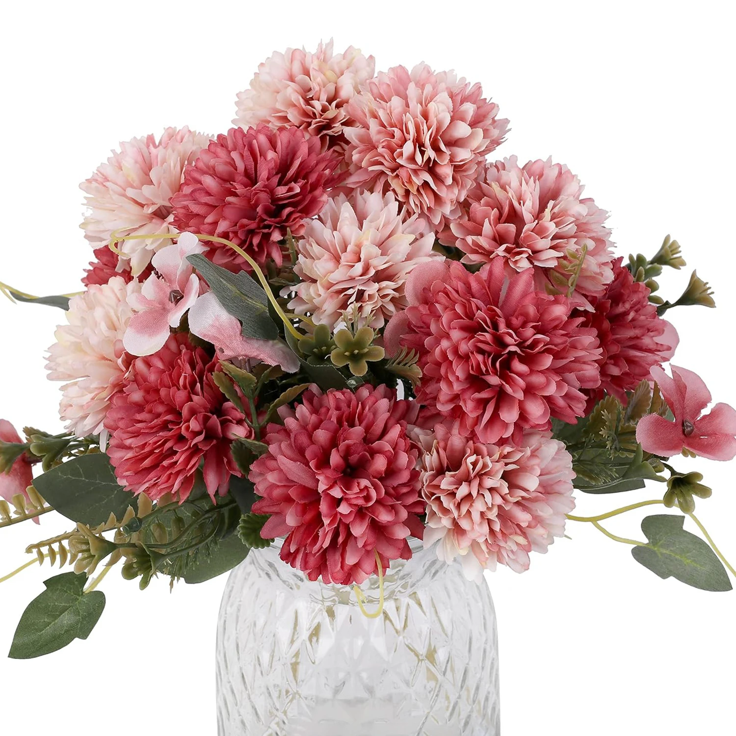 Künstliche Blumen Seidenkugel-Chrysanthemen Heimdekoration Vase Outdoor Garten Bogen Hochzeit Brautstrauß Festival DIY Geschenk – Detail 2