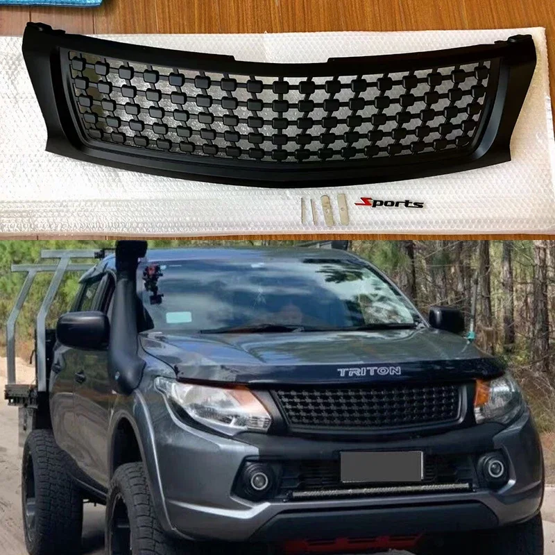 Car Racing Grills Cover Fit for Mitsubishi Triton L200 2015 2016 2017 2018