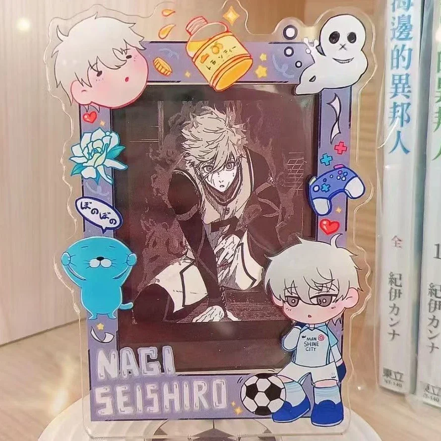 Anime BLUE LOCK Nagi Seishiro Cosplay Insert The Card Graffiti Photo Frame Standing Sign Acrylic Ornaments Xmas Gift Cartoon