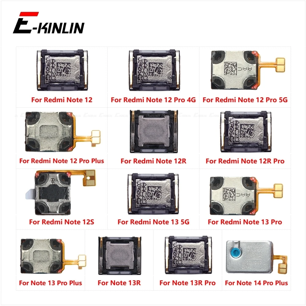 Top Front Earpiece Ear piece Speaker Flex Cable For Xiaomi Redmi Note 12 12R 12S 13 13R 14 Pro Plus 5G 4G Replace Parts