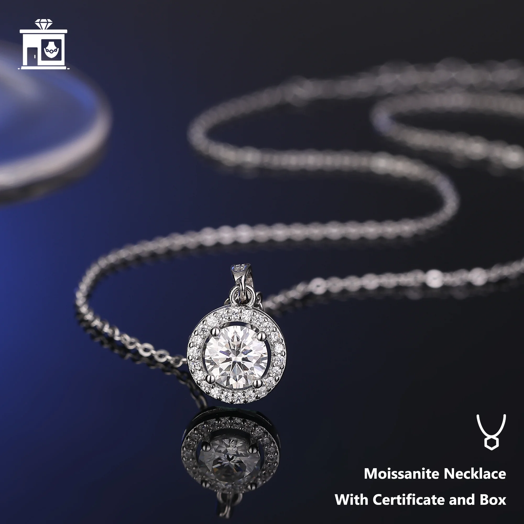 S925 Silberkette mit GRA-Zertifikat Moissanit für Damen und Herren als Geschenk für Jahrestag, Hochzeit, Verlobung – Detail 20