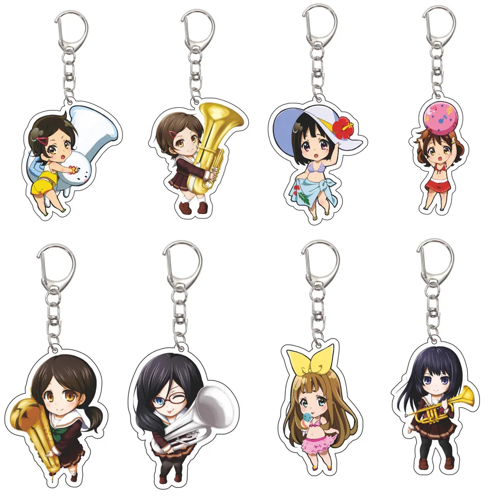 Sonido de Anime de 55MM! Llavero de Euphonium con personajes de Oumae Kumiko, Hazuki Katō, Sapphire, Kawashima Kousaka y Reina, Regalos de Navidad