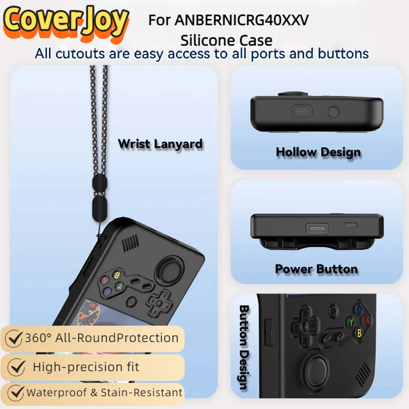 

Силиконовый защитный чехол для ANBERNIC RG40XXV, противоударный сменный чехол для игровой консоли, портативные игровые аксессуары с защитой от царапин