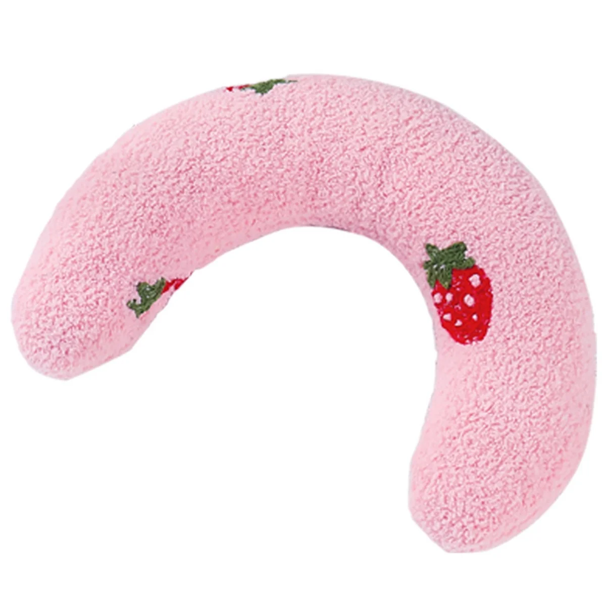 Little Pillow for Cats Neck Protector Deep Sleep Puppy U-Shaped Pillow Kitten Headrest for Cats Indoor,Pink