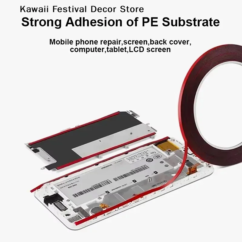 【K】10M Mobile Phone Repair Double Side Tape For Cellphone Touch Screen LCD Pannel 2/3/5/10mm Self Adhesive Foam Sticker Fix