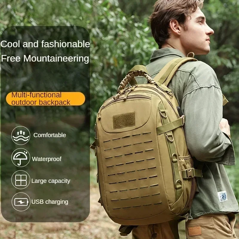 

35L Tactical Backpack Commuting Splash Proof Outdoor Men's Leisure Daily Sports Camping Backpack