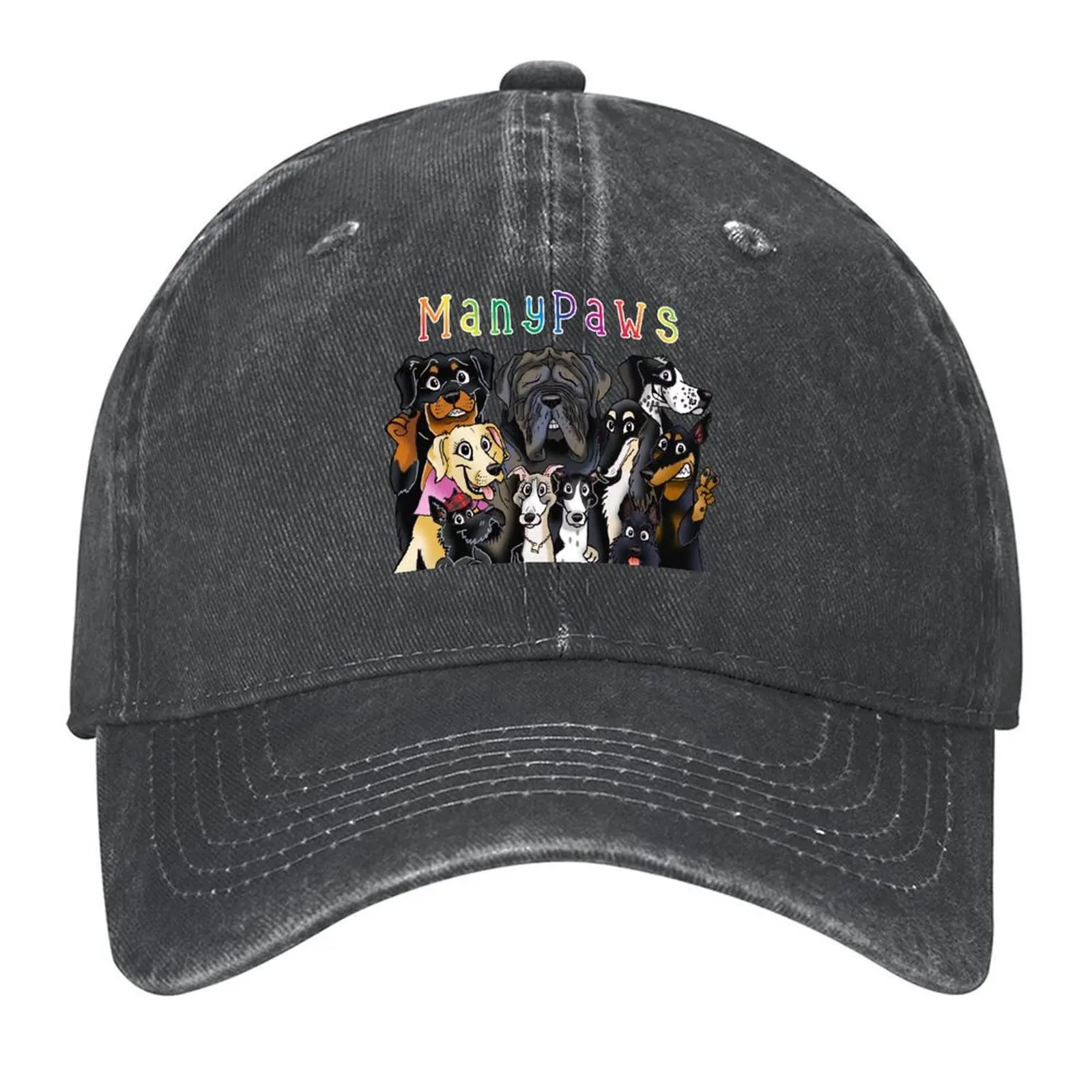 

ManyPaws Rainbow #3 Baseball Cap Ball Cap custom caps funny hat Wild Ball Hat Women Hats Men's