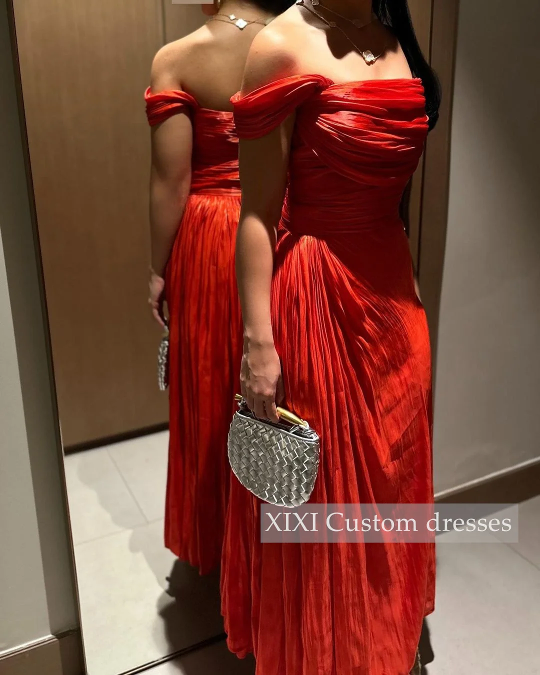 

XIXI فساتين سهرة A-Line Strapless Off-The-Shoulder Neckline Zipper Up Sleeveless Floor-Length Wedding Party Dress Vestidos De