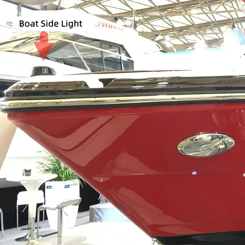 4.2W Cold White 6300K Waterproof IP66 Dock Stem Stern Spotlight Sport Yacht Boat Skiff Bow Navigation LED Side Light