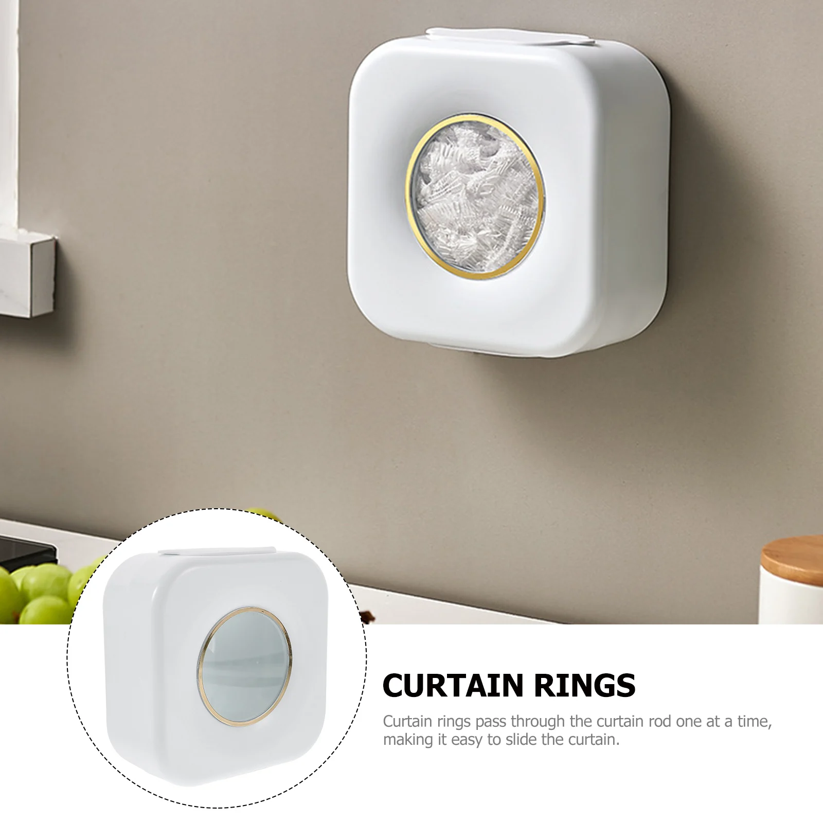 

Wall Mounted Plastic Wrap Storage Box Kitchen Bathroom Living Room White Cling Film ganizer Trash Bag Holder Food Bag Dispenser