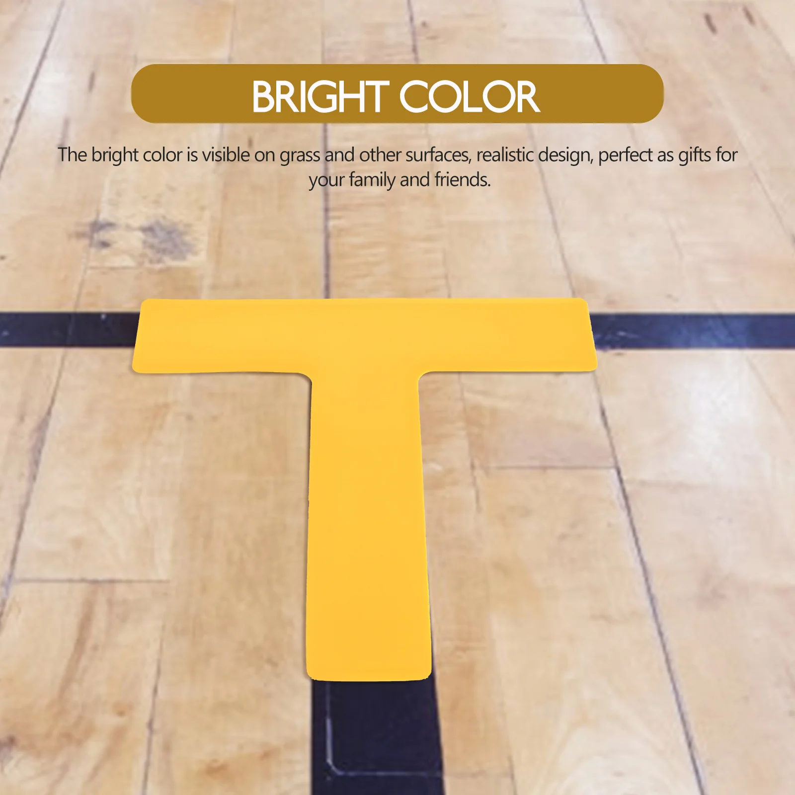 2 قطعة منصات معلقة على شكل حرف T قابلة لإعادة الاستخدام علامات بقعة رياضية لتدريب كرة السلة على الأرض أداة كرة القدم خط أرضي