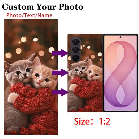 Custom Photo for Samsung Galaxy Z Fold 8 Wide Ultra 8 7 6 5 4 3 2 Case DIY Picture Cover PC Hard Bumper Back Personalized Shell