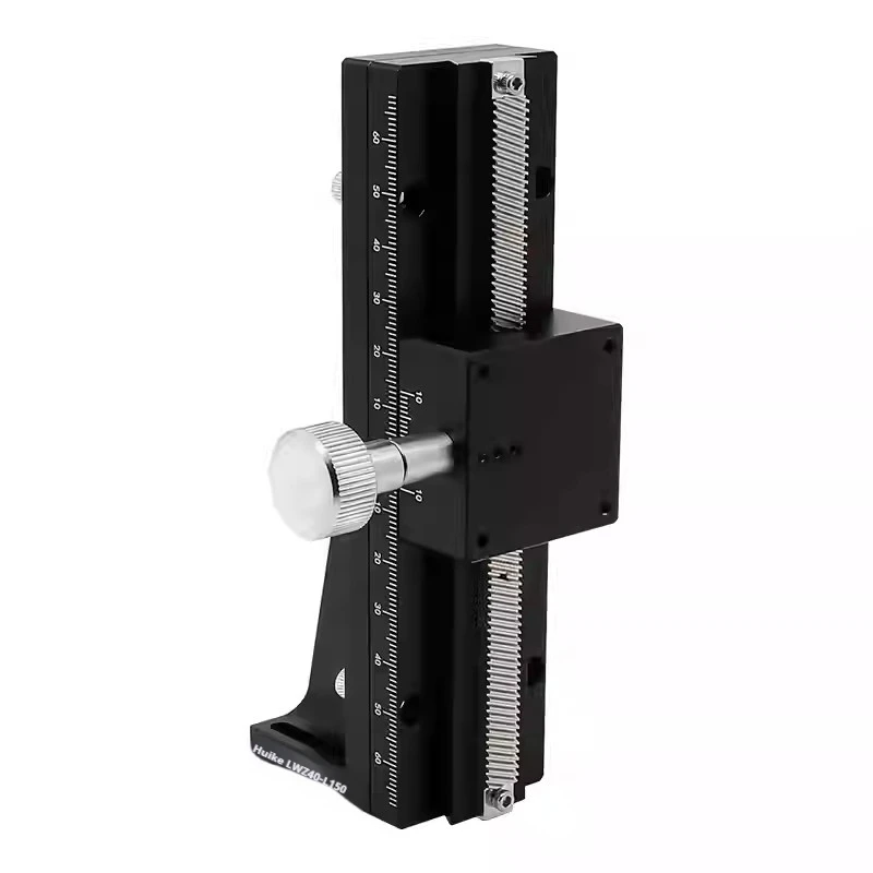 Z Axis LWZ60 L=100-1000mm Dovetail Platform Linear Long Stroke Sliding Table Manual Displacement Trimming Platform