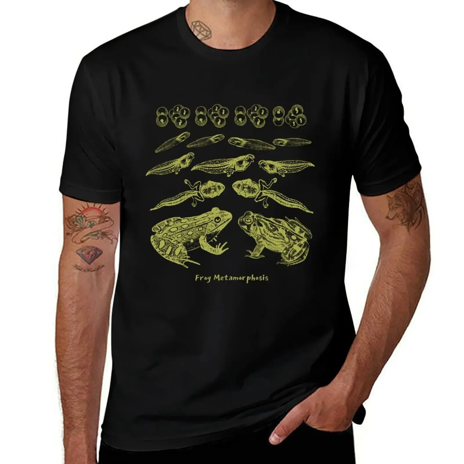 Vintage Frog Life Cycle Design: Toad Tadpole Metamorphosis for Biology and Natural History Lovers T-Shirt