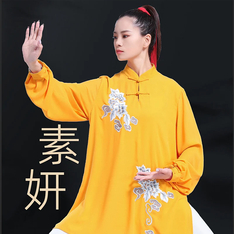Chen Style Spring Autumn 2026 Premium Tai Chi Outfit - Inspired Embroidered Silk-Linen Set for Competition & Practice