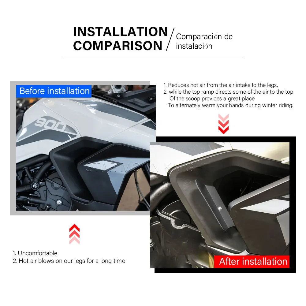 لـ Tiger 900 GT PRO Tiger900 Rally PRO GT LOW 2020-مروحة مشعاع تدفق الهواء منحرف الهواء لـ Tiger 850 Sport 2021 هدية