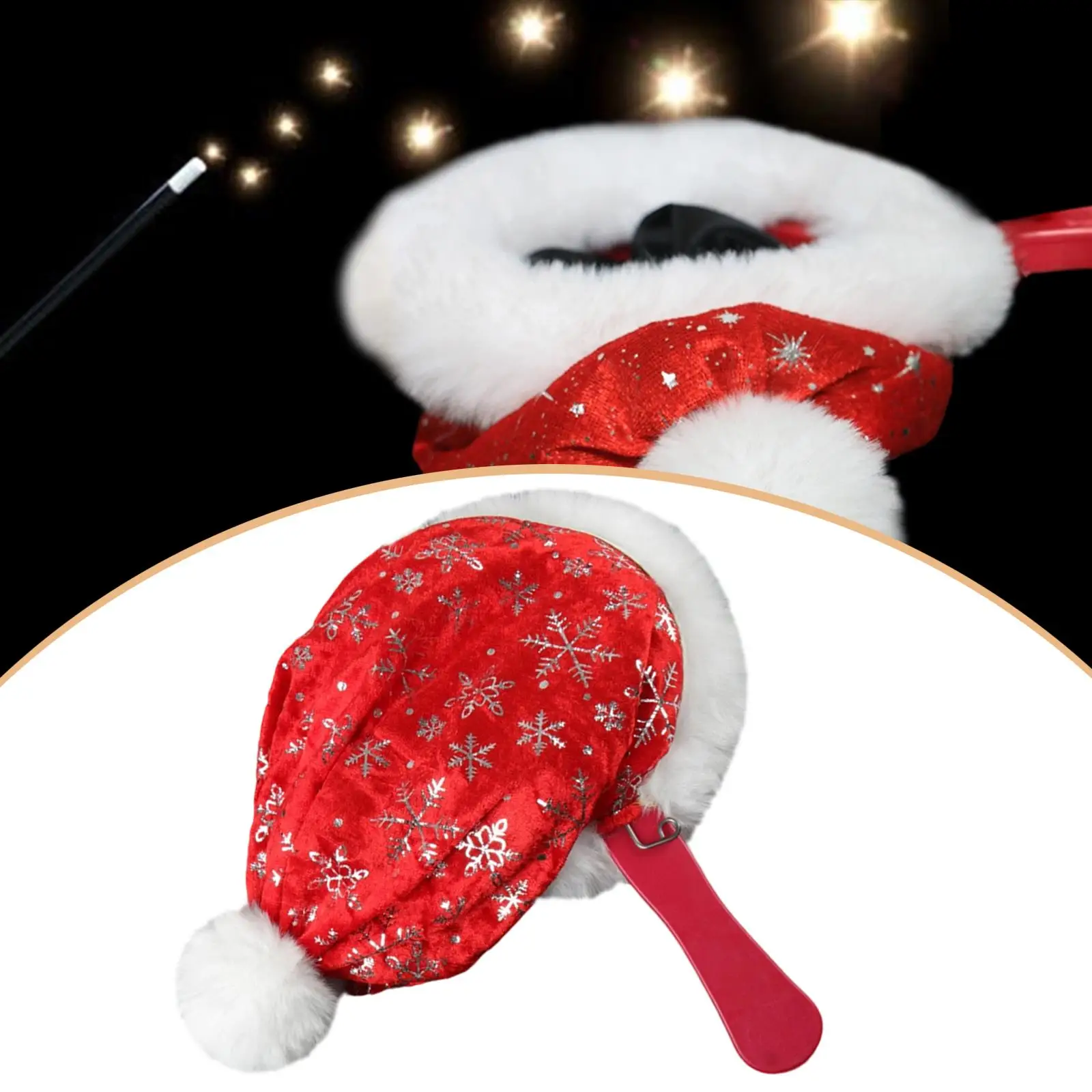 

Christmas Hat Classic Headwear Funny Repeat Plush Change Bag for New Year Kid