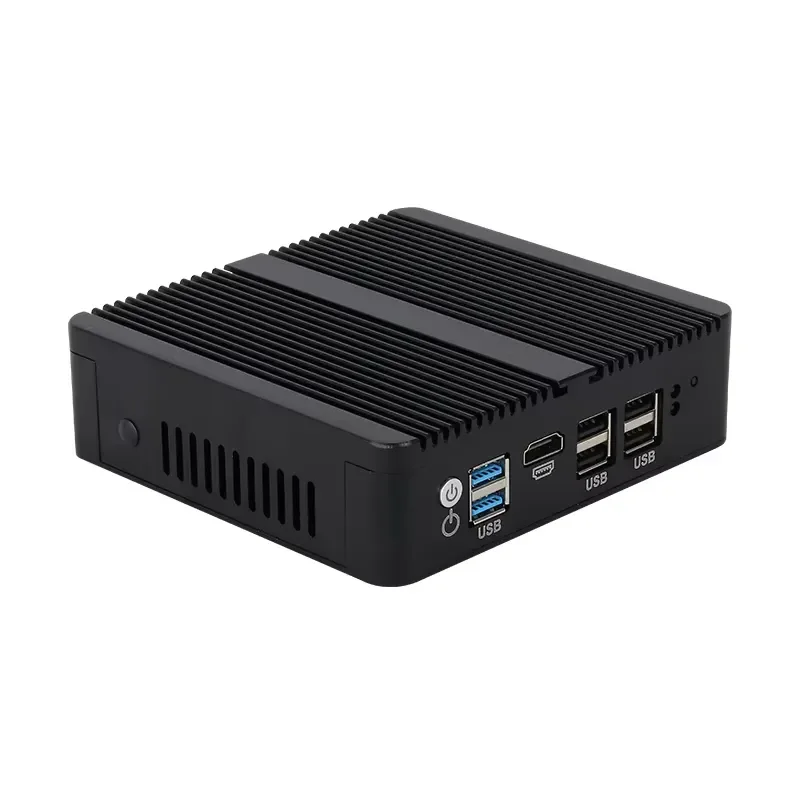 J4125 N5105 Linux Pfsense 4 NIC I225 2.5G Gigabit Network Fanless Mini Pc Firewall Gateway Soft Router with