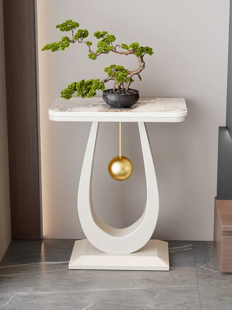 & Stone-slab Minimalist Modern Flower Stand Living Room Floor-standing Balcony Plant Holder High-end Fish tank Shelf Storage Rac