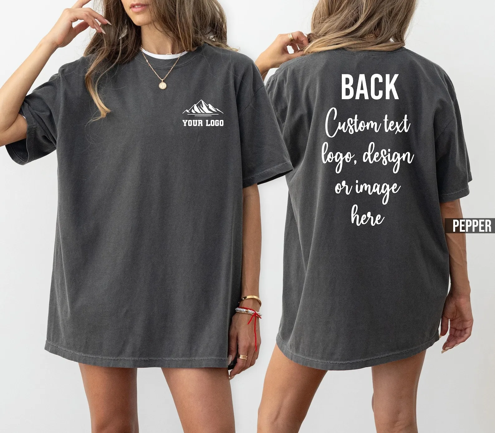 Custom Tshirt for Women Men Photo Text Image Couple Front and Back Print Shirt Your Custom Logo Shirts Personalized loos Tshirt view 5