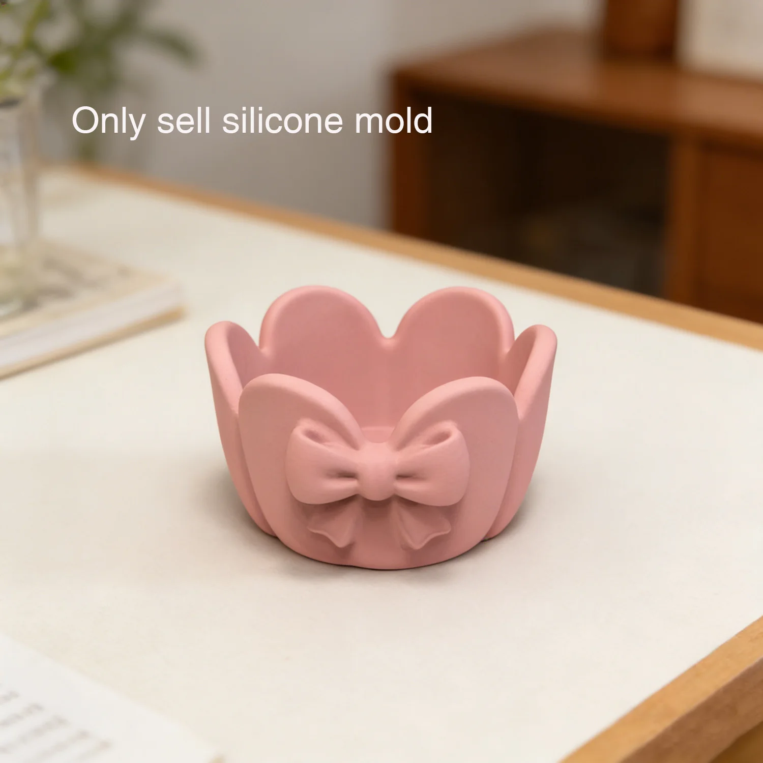

Silicone Mold For Bow Shape Tray - Cute Bowl Mold for Plaster Cement, DIY Jewelry Ring Dish, Handmade Gift