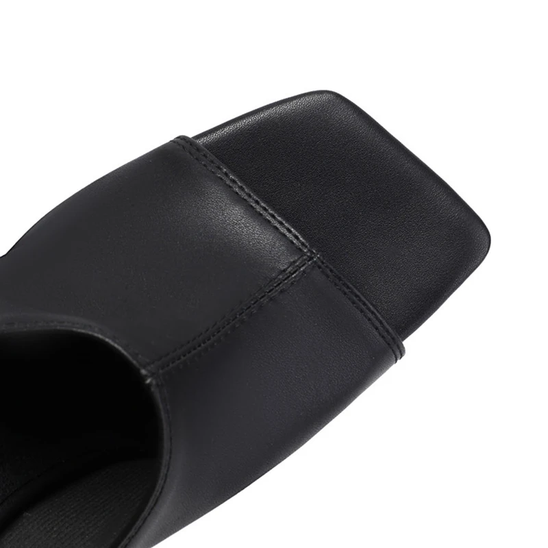 

ASILETO 2025 Новые женские сандалии из искусственной кожи большого размера, черный абрикос, 43 44 46 48 US17 для вечеринок, летние модные женские сандалии без каблуков с открытым носком, высокие каблуки 8 см