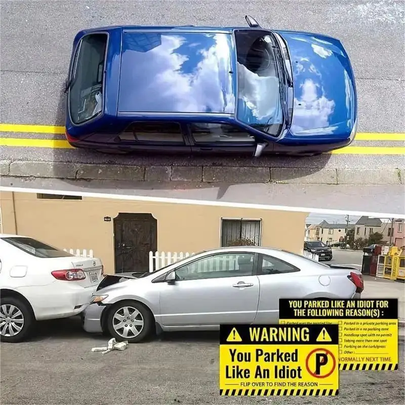 Parking Cards 50 Pieces Parking Violation Cards Attention-Grabbing Humorous Car Supplies For Temporary Road Occupation