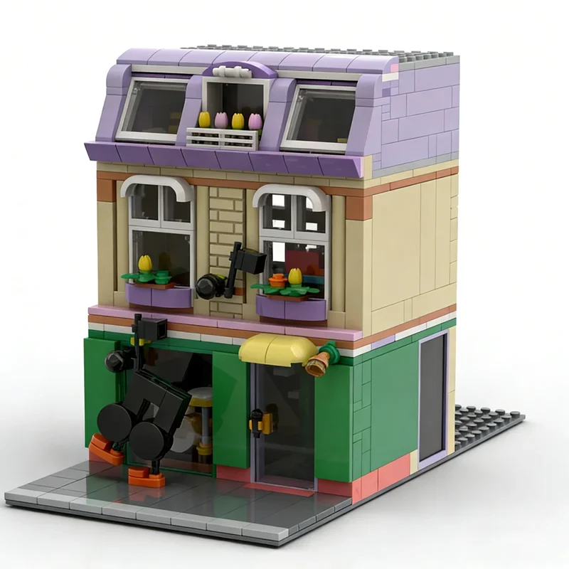 

644pcs MOC Modular Streetscape Harmony House Modification Set Model Building Blocks Architecture Christmas Gifts Toys Brick