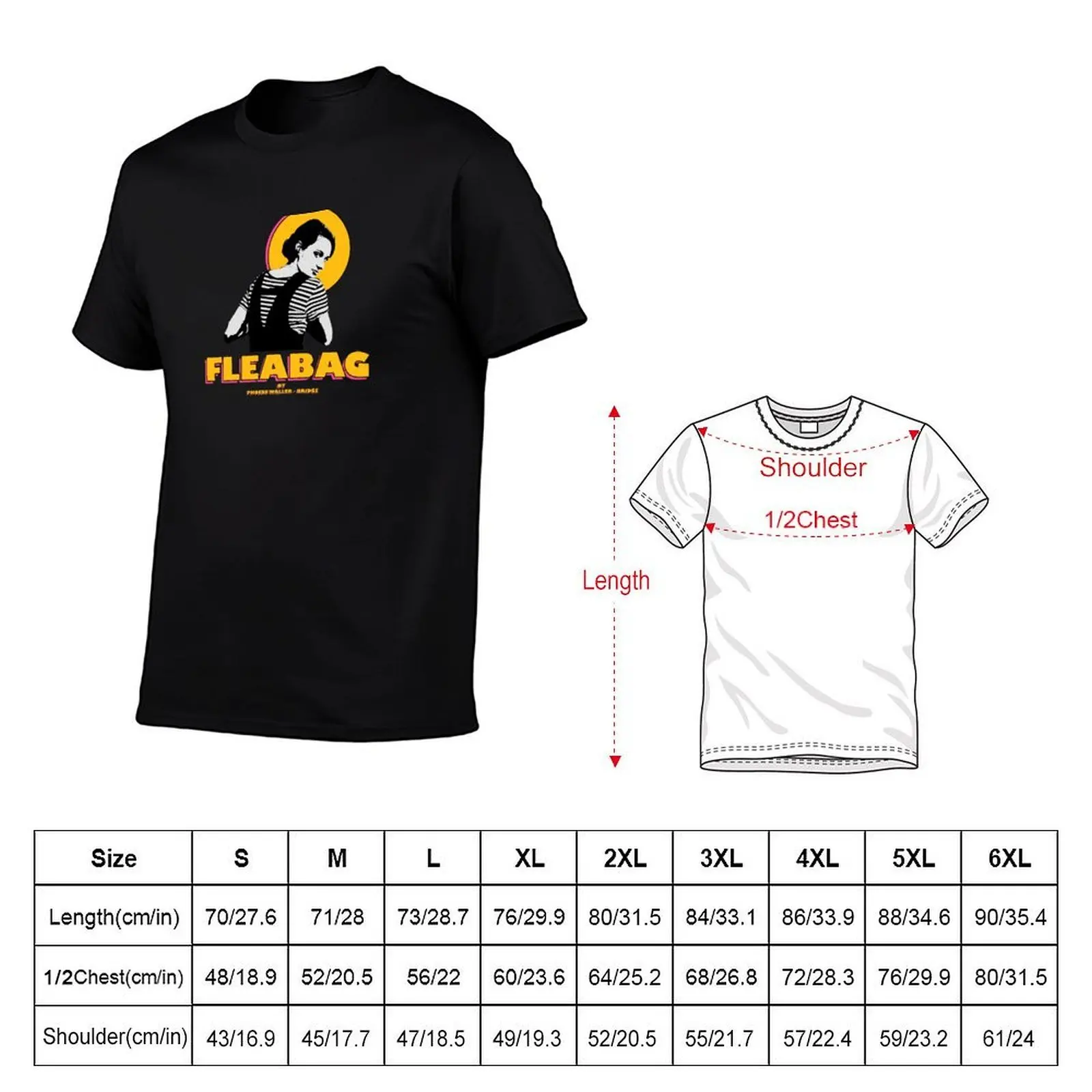 FLEABAG by PHOEBE WALLER-BRIDGE T-Shirt Art Pattern Printed Casual Top