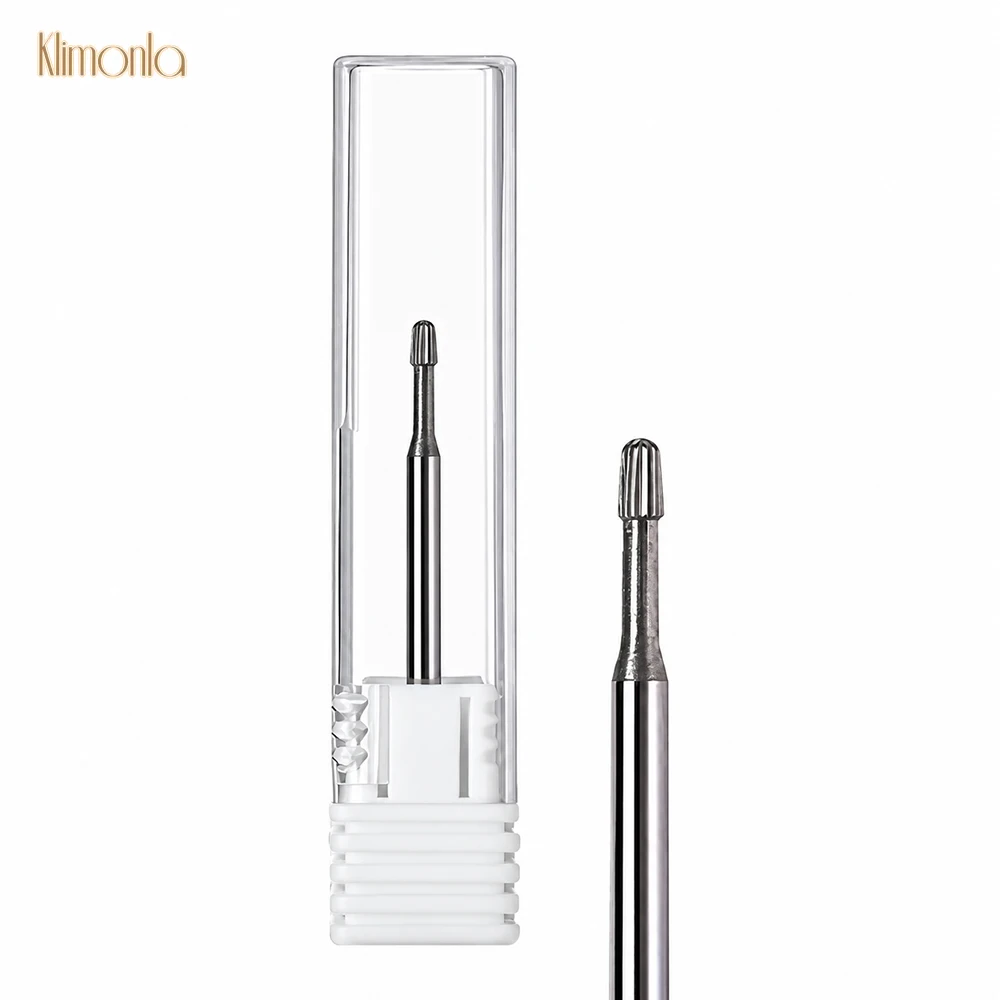 Klimonla Tungsten Steel Nail Drill Bits Blunt-ended Pro Cuticle Bit for Drills Dead Skin Cleaner Nails Pre-treatment Tool